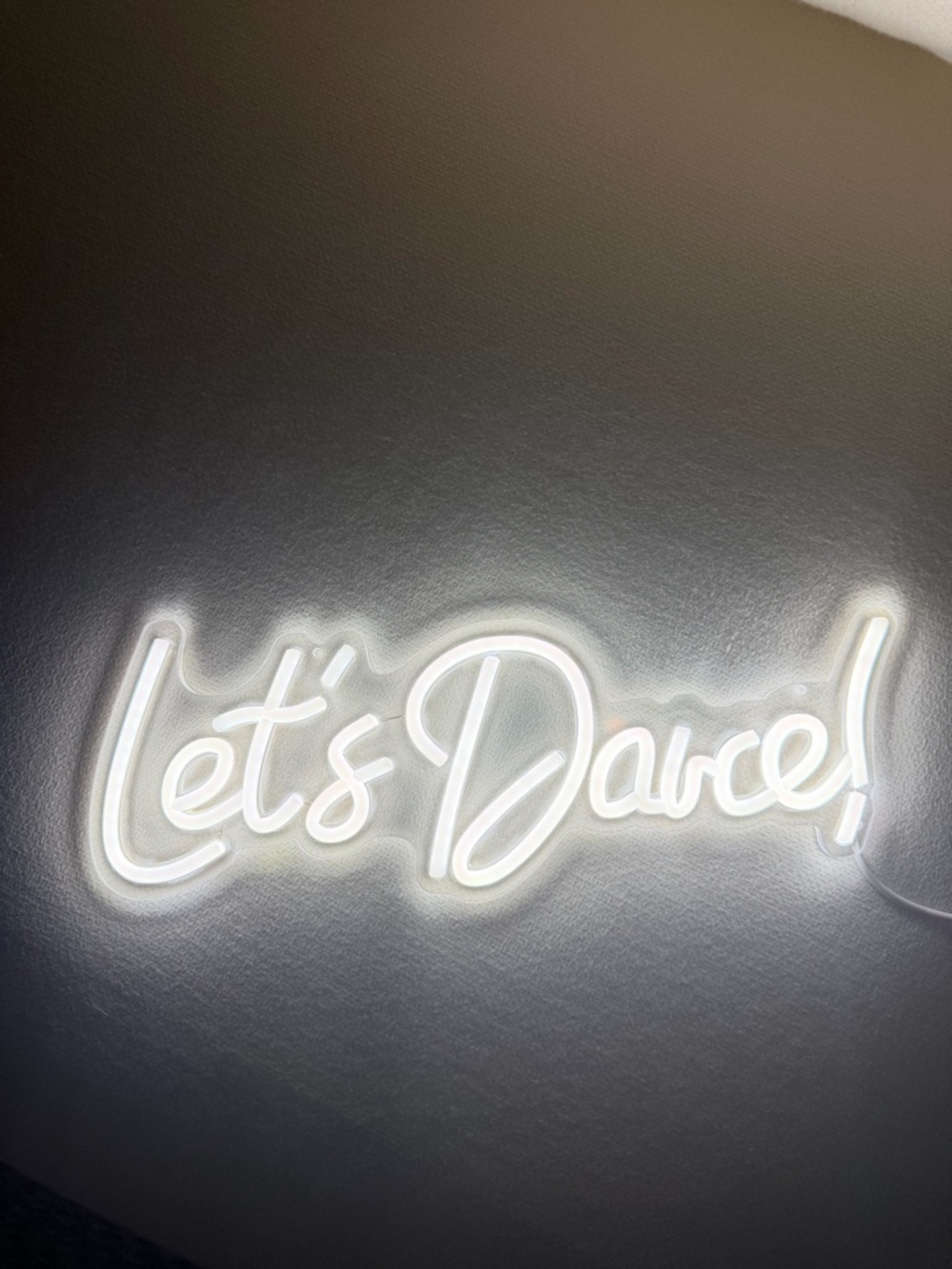 "Let's Dance" White Neon Sign